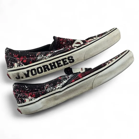 Vans Friday the 13th Slip-On Shoes – Jason Voorhees Horror Graphic Sneakers - Picture 3 of 8